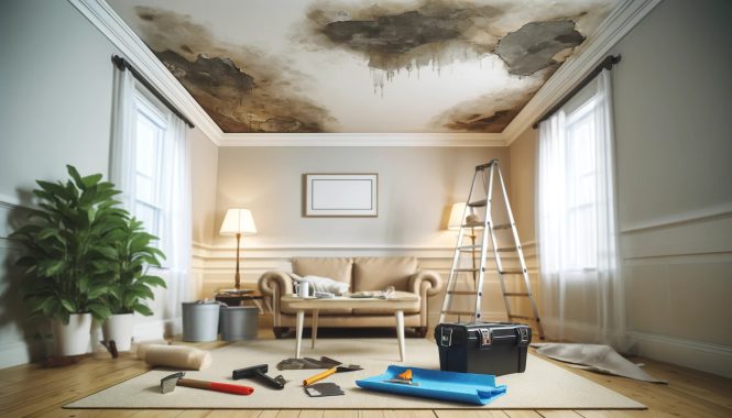Featured image for Ceiling Water Damage? Fix It!